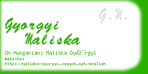 gyorgyi maliska business card